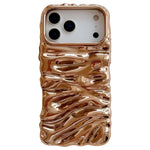 Capa de telemóvel em TPU com textura creme e eletrochapado de cobertura total, para iPhone 17, para iPhone 16 Pro Max