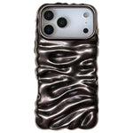 Capa de telemóvel em TPU com textura creme e eletrochapado de cobertura total, para iPhone 17, para iPhone 16 Pro Max