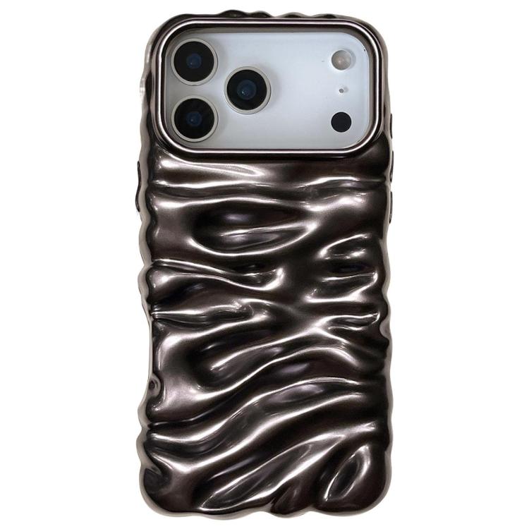 Capa de telemóvel em TPU com textura creme e eletrochapado de cobertura total, para iPhone 17, para iPhone 16 Pro Max