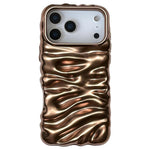 Capa de telemóvel em TPU com textura creme e eletrochapado de cobertura total, para iPhone 17, para iPhone 16 Pro Max