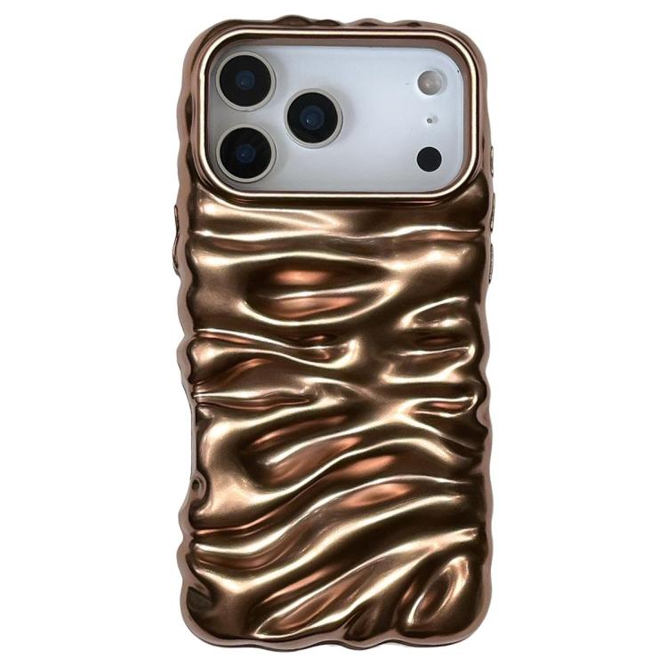 Capa de telemóvel em TPU com textura creme e eletrochapado de cobertura total, para iPhone 17, para iPhone 16 Pro Max