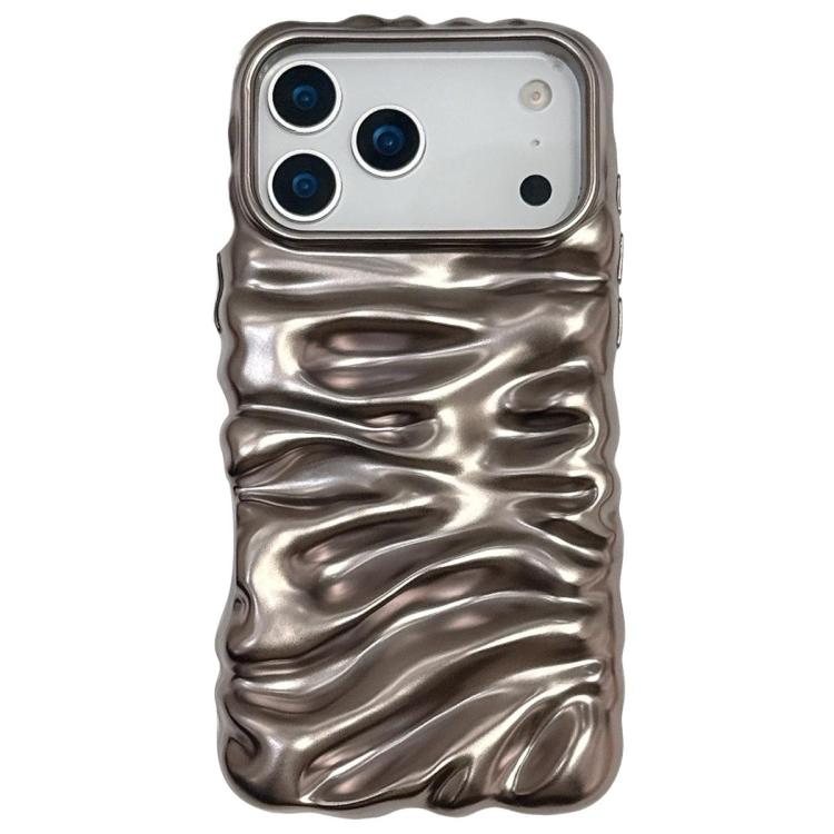 Capa de telemóvel em TPU com textura creme e eletrochapado de cobertura total, para iPhone 17, para iPhone 16 Pro Max