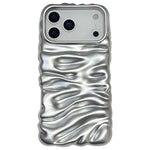 Capa de telemóvel em TPU com textura creme e eletrochapado de cobertura total, para iPhone 17, para iPhone 16 Pro Max