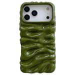 Capa de telemóvel em TPU com textura creme e eletrochapado de cobertura total, para iPhone 17, para iPhone 16 Pro Max