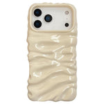 Capa de telemóvel em TPU com textura creme e eletrochapado de cobertura total, para iPhone 17, para iPhone 16 Pro Max