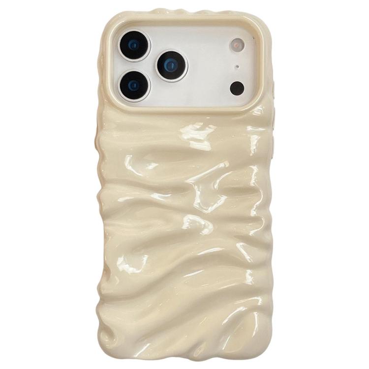 Capa de telemóvel em TPU com textura creme e eletrochapado de cobertura total, para iPhone 17, para iPhone 16 Pro Max