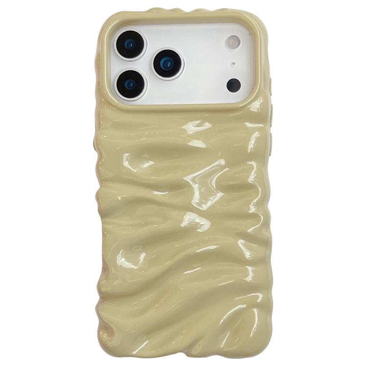 Capa de telemóvel em TPU com textura creme e eletrochapado de cobertura total, para iPhone 17, para iPhone 16 Pro Max