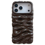 Capa de telemóvel em TPU com textura creme e eletrochapado de cobertura total, para iPhone 17, para iPhone 16 Pro Max