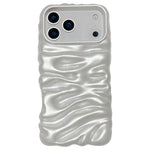 Capa de telemóvel em TPU com textura creme e eletrochapado de cobertura total, para iPhone 17, para iPhone 16 Pro Max