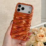 Capa de telemóvel em TPU com textura creme e eletrochapado de cobertura total, para iPhone 17, para iPhone 16 Pro Max