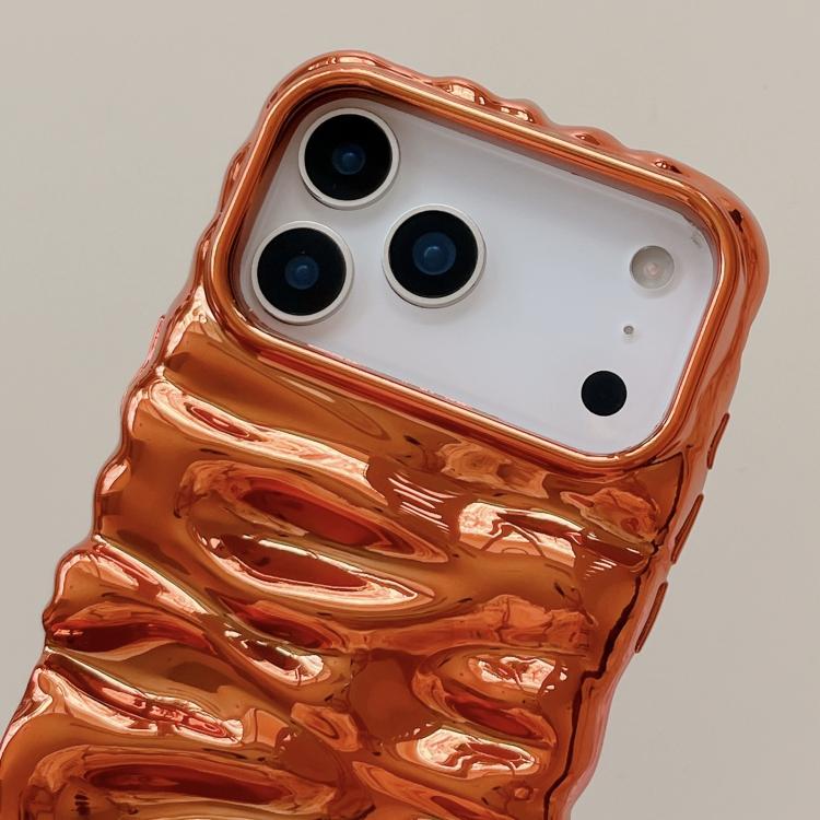 Capa de telemóvel em TPU com textura creme e eletrochapado de cobertura total, para iPhone 17, para iPhone 16 Pro Max