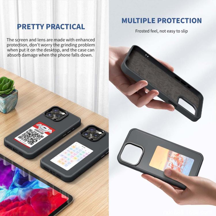 Capa de telemóvel DIY NFC com ecrã de tinta eletrónica a quatro cores, para iPhone 17 Pro Max, para iPhone 17 Pro