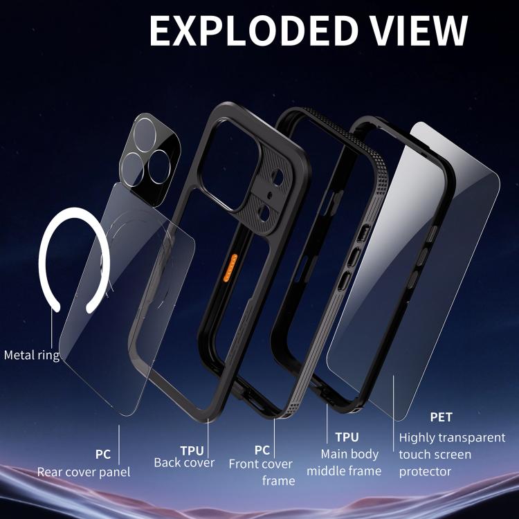Capa de Telemóvel RedPepper IP68 à Prova de Água e Tripla Proteção MagSafe, Para iPhone 17 Pro Max, Para iPhone 17 Pro, Para iPhone Air