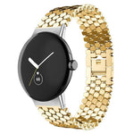 Pulseira de Relógio Metálica com Textura de Escamas de Peixe xDfind, para Google Pixel Watch 4 / Watch 3 45mm, para Google Pixel Watch 4 / 3 / 2 / 1 41mm