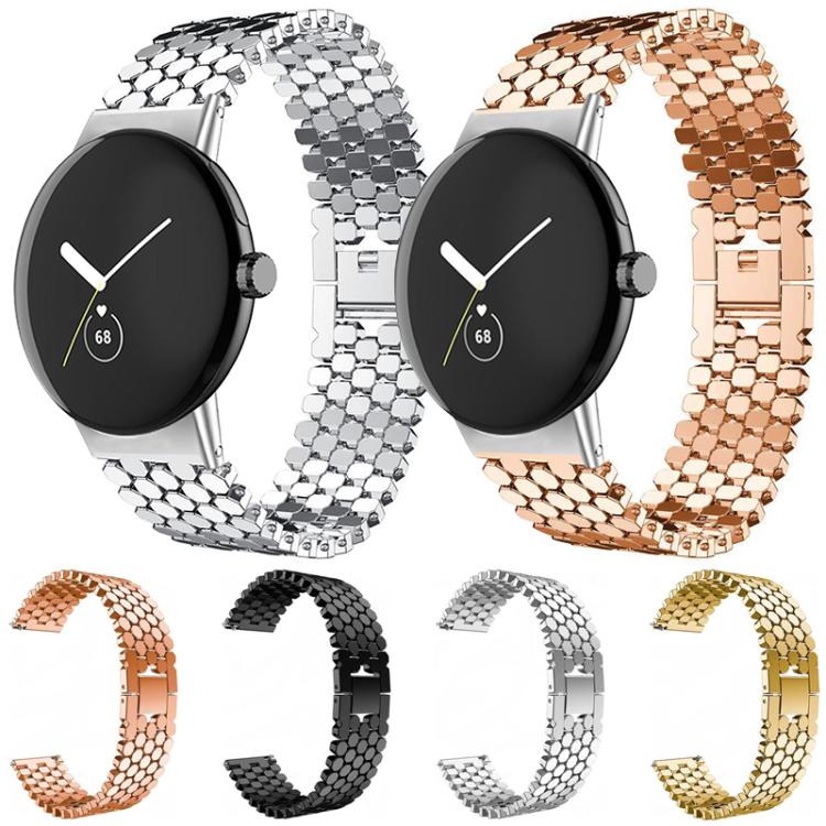 Pulseira de Relógio Metálica com Textura de Escamas de Peixe xDfind, para Google Pixel Watch 4 / Watch 3 45mm, para Google Pixel Watch 4 / 3 / 2 / 1 41mm