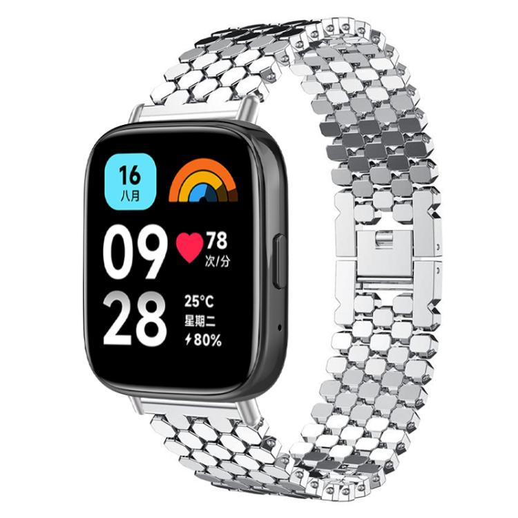 xDfind Fish Scale Texture Metal Watch Band, For Xiaomi Band 10 Pro/9 Pro/Redmi Watch 6/5, For Redmi Watch 3 Active / Watch 3 Lite, For Redmi Watch 3