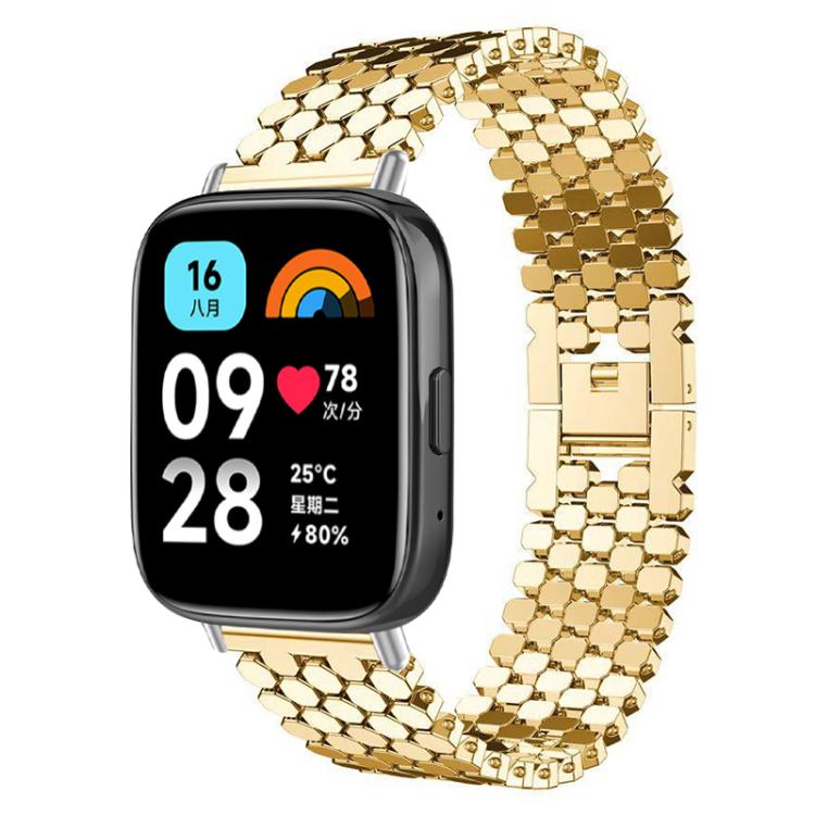 xDfind Fish Scale Texture Metal Watch Band, For Xiaomi Band 10 Pro/9 Pro/Redmi Watch 6/5, For Redmi Watch 3 Active / Watch 3 Lite, For Redmi Watch 3