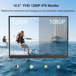 Monitor Portátil IPS de 10,5 polegadas P105A01D com HD / Extensão Type-C, Ficha US, 10,5 polegadas