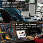 Monitor Portátil Dobrável de Dupla Tela 15,6 polegadas 1080P com Suporte, 15,6 polegadas 1080P