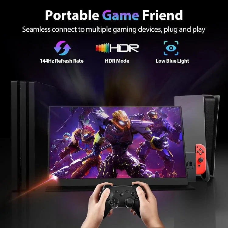 Monitor Portátil 16,1 polegadas 2.5K 144Hz Ecrã Estendido, 16,1 polegadas 2.5K 144Hz