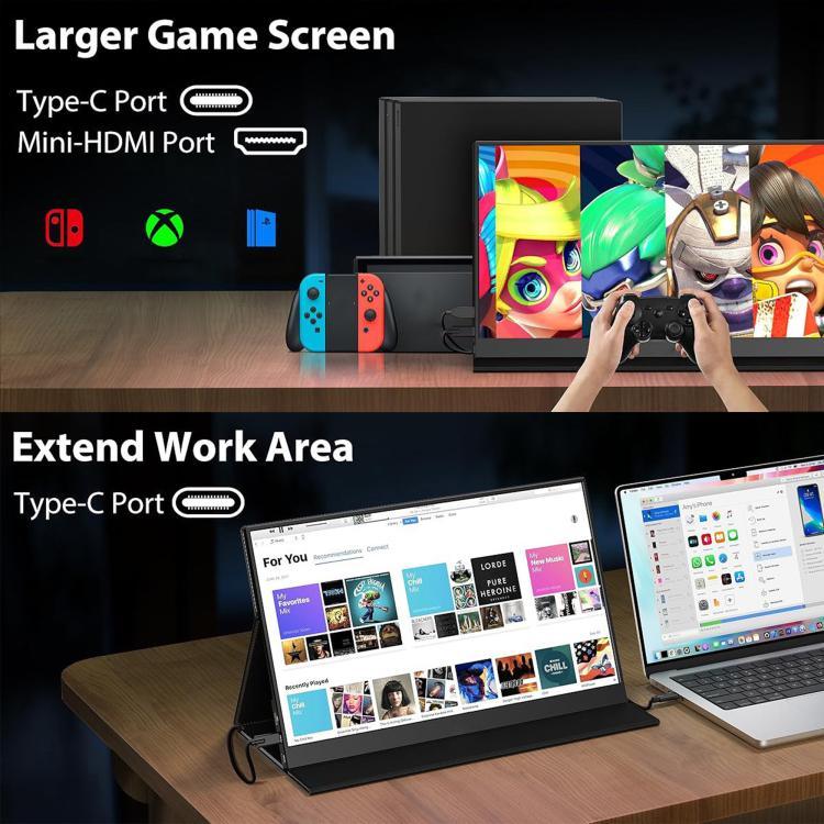 Monitor Portátil 16,1 polegadas 2.5K 144Hz Ecrã Estendido, 16,1 polegadas 2.5K 144Hz