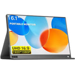 Monitor Portátil para Jogos 16,1 polegadas 1080P Ecrã Estendido, 16,1 polegadas 1080P