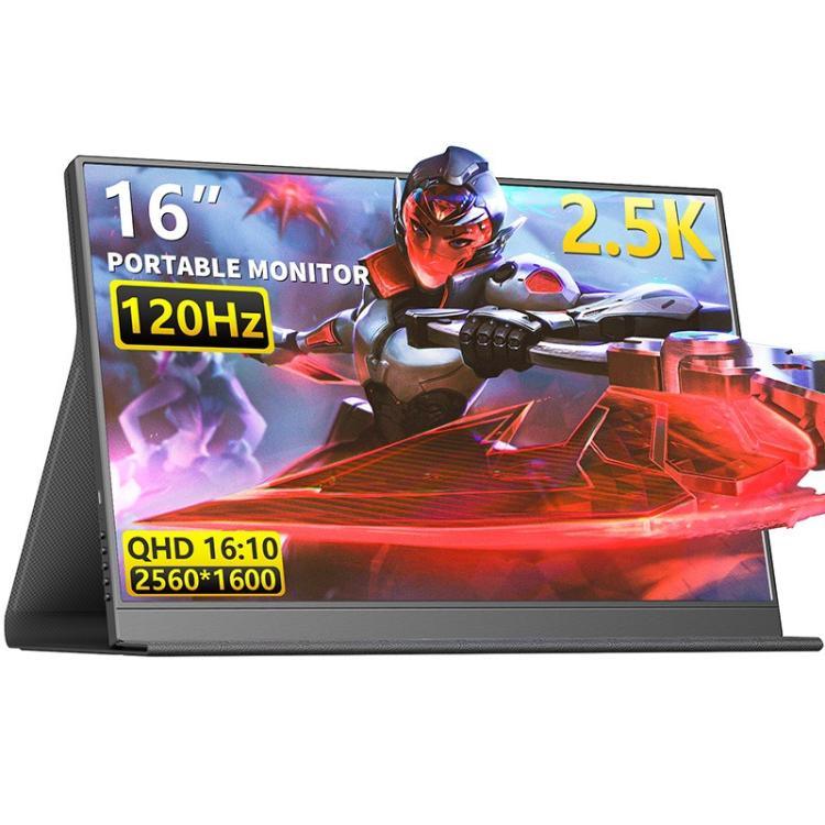 Monitor Portátil para Jogos 16 polegadas 2.5K 120Hz Ecrã Estendido, 16 polegadas 2.5K 120Hz