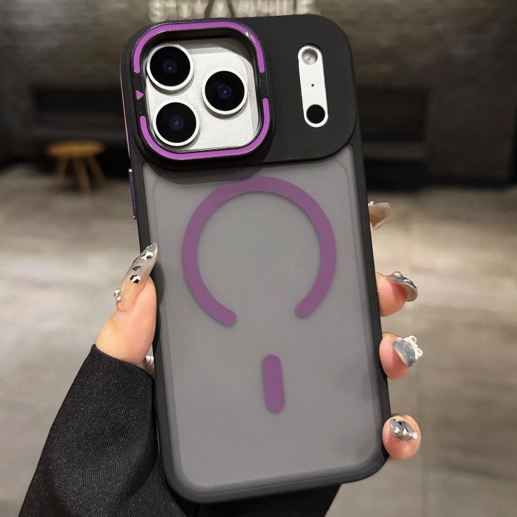 Capa de telemóvel magnética MagSafe com suporte para lente em metal fosco com sensação de pele, para iPhone 17 Pro Max, para iPhone 17 Pro, para iPhone 17, para iPhone Air, para iPhone 16 Pro Max, para iPhone 16 Pro