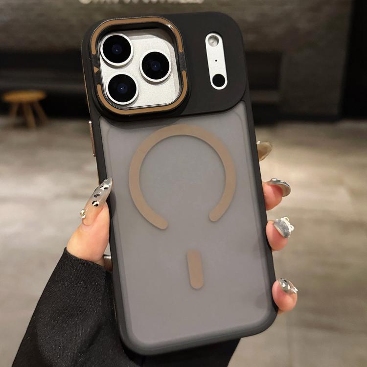 Capa de telemóvel magnética MagSafe com suporte para lente em metal fosco com sensação de pele, para iPhone 17 Pro Max, para iPhone 17 Pro, para iPhone 17, para iPhone Air, para iPhone 16 Pro Max, para iPhone 16 Pro