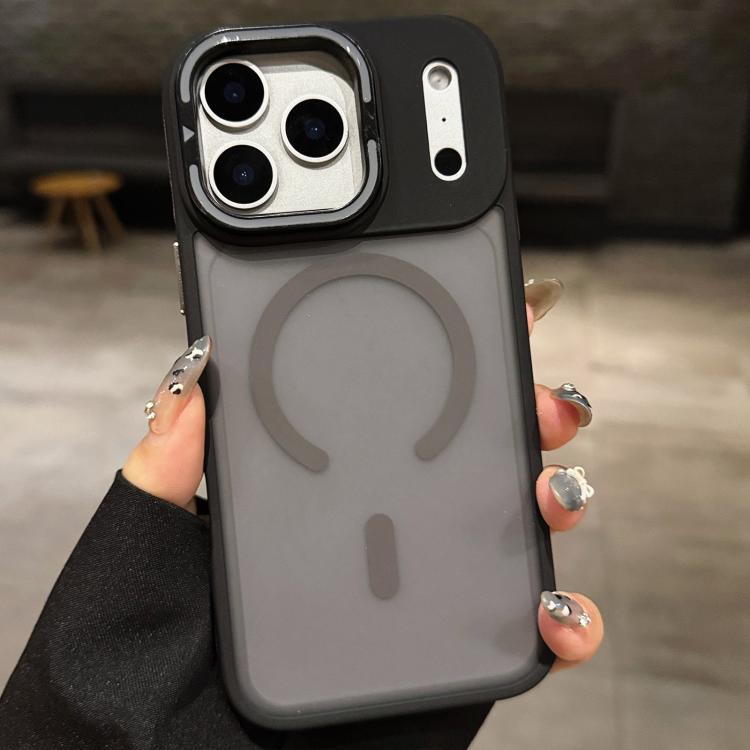 Capa de telemóvel magnética MagSafe com suporte para lente em metal fosco com sensação de pele, para iPhone 17 Pro Max, para iPhone 17 Pro, para iPhone 17, para iPhone Air, para iPhone 16 Pro Max, para iPhone 16 Pro
