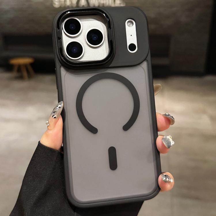 Capa de telemóvel magnética MagSafe com suporte para lente em metal fosco com sensação de pele, para iPhone 17 Pro Max, para iPhone 17 Pro, para iPhone 17, para iPhone Air, para iPhone 16 Pro Max, para iPhone 16 Pro