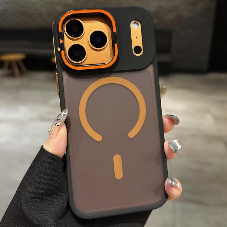 Capa de telemóvel magnética MagSafe com suporte para lente em metal fosco com sensação de pele, para iPhone 17 Pro Max, para iPhone 17 Pro, para iPhone 17, para iPhone Air, para iPhone 16 Pro Max, para iPhone 16 Pro