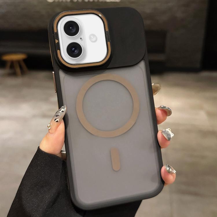 Suporte para Lentes em Metal Fosco Skin Feel MagSafe, Capa Magnética para Telemóvel, Para iPhone 16 Plus, Para iPhone 16, Para iPhone 15 Pro Max, Para iPhone 15 Pro, Para iPhone 15, Para iPhone 14