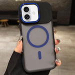 Suporte para Lentes em Metal Fosco Skin Feel MagSafe, Capa Magnética para Telemóvel, Para iPhone 16 Plus, Para iPhone 16, Para iPhone 15 Pro Max, Para iPhone 15 Pro, Para iPhone 15, Para iPhone 14