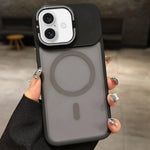 Suporte para Lentes em Metal Fosco Skin Feel MagSafe, Capa Magnética para Telemóvel, Para iPhone 16 Plus, Para iPhone 16, Para iPhone 15 Pro Max, Para iPhone 15 Pro, Para iPhone 15, Para iPhone 14