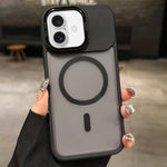 Suporte para Lentes em Metal Fosco Skin Feel MagSafe, Capa Magnética para Telemóvel, Para iPhone 16 Plus, Para iPhone 16, Para iPhone 15 Pro Max, Para iPhone 15 Pro, Para iPhone 15, Para iPhone 14