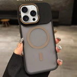Suporte para Lentes em Metal Fosco Skin Feel MagSafe, Capa Magnética para Telemóvel, Para iPhone 16 Plus, Para iPhone 16, Para iPhone 15 Pro Max, Para iPhone 15 Pro, Para iPhone 15, Para iPhone 14