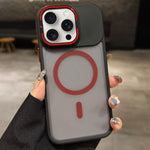 Suporte para Lentes em Metal Fosco Skin Feel MagSafe, Capa Magnética para Telemóvel, Para iPhone 16 Plus, Para iPhone 16, Para iPhone 15 Pro Max, Para iPhone 15 Pro, Para iPhone 15, Para iPhone 14