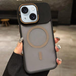 Suporte para Lentes em Metal Fosco Skin Feel MagSafe, Capa Magnética para Telemóvel, Para iPhone 16 Plus, Para iPhone 16, Para iPhone 15 Pro Max, Para iPhone 15 Pro, Para iPhone 15, Para iPhone 14