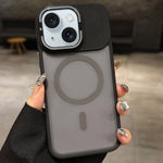 Suporte para Lentes em Metal Fosco Skin Feel MagSafe, Capa Magnética para Telemóvel, Para iPhone 16 Plus, Para iPhone 16, Para iPhone 15 Pro Max, Para iPhone 15 Pro, Para iPhone 15, Para iPhone 14