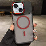 Suporte para Lentes em Metal Fosco Skin Feel MagSafe, Capa Magnética para Telemóvel, Para iPhone 16 Plus, Para iPhone 16, Para iPhone 15 Pro Max, Para iPhone 15 Pro, Para iPhone 15, Para iPhone 14