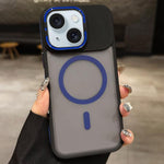 Suporte para Lentes em Metal Fosco Skin Feel MagSafe, Capa Magnética para Telemóvel, Para iPhone 16 Plus, Para iPhone 16, Para iPhone 15 Pro Max, Para iPhone 15 Pro, Para iPhone 15, Para iPhone 14