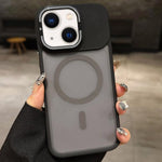Suporte para Lentes em Metal Fosco Skin Feel MagSafe, Capa Magnética para Telemóvel, Para iPhone 16 Plus, Para iPhone 16, Para iPhone 15 Pro Max, Para iPhone 15 Pro, Para iPhone 15, Para iPhone 14