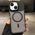 Suporte para Lentes em Metal Fosco Skin Feel MagSafe, Capa Magnética para Telemóvel, Para iPhone 16 Plus, Para iPhone 16, Para iPhone 15 Pro Max, Para iPhone 15 Pro, Para iPhone 15, Para iPhone 14