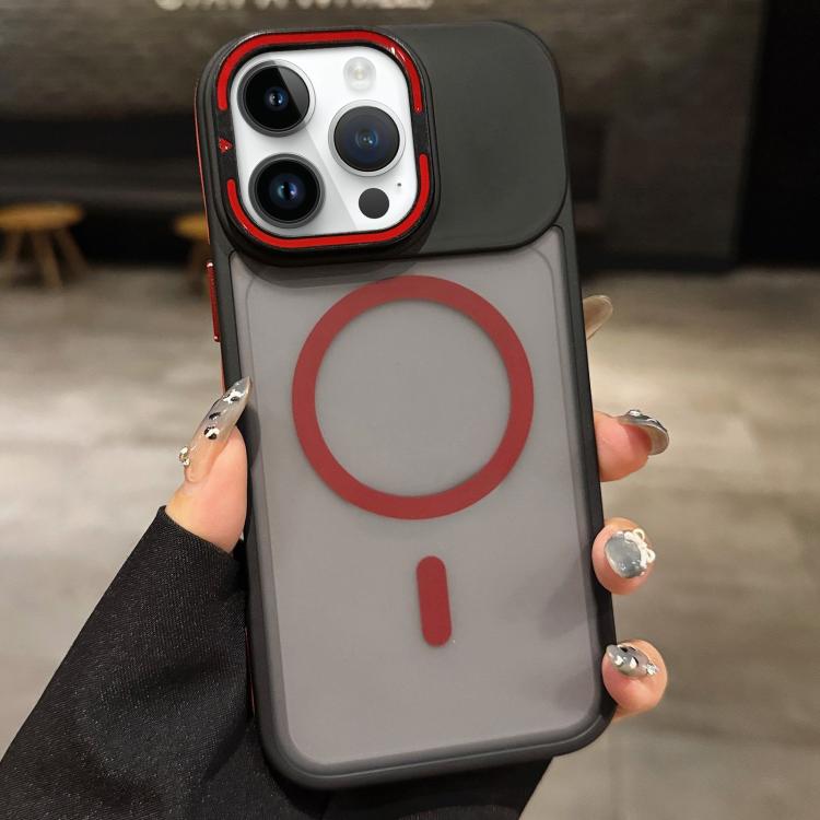 Skin Feel Frosted Metal Lens Holder MagSafe Magnetic Phone Case, For iPhone 14 Pro, For iPhone 14 Pro Max, For iPhone 13 Pro Max, For iPhone 13 Pro, For iPhone 13, For iPhone 12