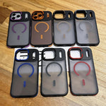 Suporte para Lentes em Metal Fosco Skin Feel MagSafe, Capa Magnética para Telemóvel, Para iPhone 16 Plus, Para iPhone 16, Para iPhone 15 Pro Max, Para iPhone 15 Pro, Para iPhone 15, Para iPhone 14