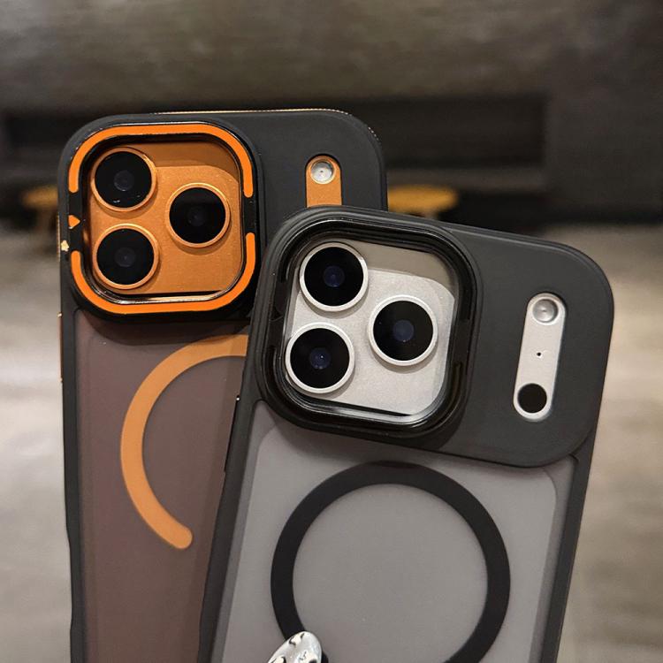 Suporte para Lentes em Metal Fosco Skin Feel MagSafe, Capa Magnética para Telemóvel, Para iPhone 16 Plus, Para iPhone 16, Para iPhone 15 Pro Max, Para iPhone 15 Pro, Para iPhone 15, Para iPhone 14