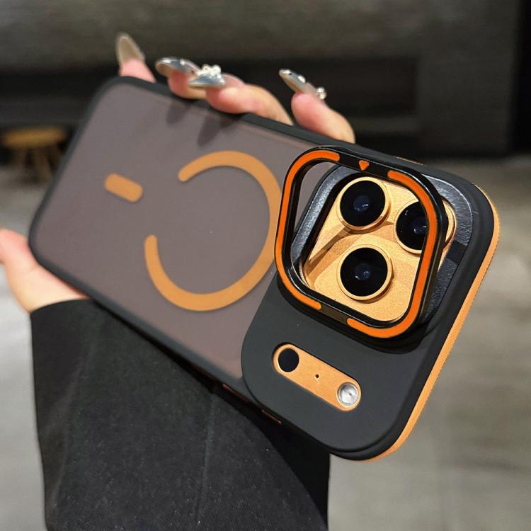 Suporte para Lentes em Metal Fosco Skin Feel MagSafe, Capa Magnética para Telemóvel, Para iPhone 16 Plus, Para iPhone 16, Para iPhone 15 Pro Max, Para iPhone 15 Pro, Para iPhone 15, Para iPhone 14