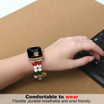 Correia de Relógio com Corrente de Contas de Natal de Largura 20mm, Para Apple Watch 46mm / 49mm / 45mm / 44mm, Para Apple Watch 42mm / 41mm / 40mm / 38mm