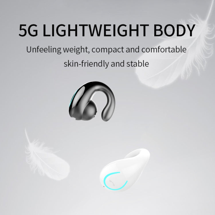 Auriculares Bluetooth V5.0 Ultra-leves com Gancho para orelha YX08, Auscultadores Estéreo com Microfone, Único